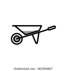 Illustration Vector graphic of wheel barrow icon