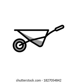 Illustration Vector graphic of wheel barrow icon
