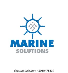 Illustration Vector Graphic of Wheel Steer ship logo design
