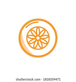 Illustration Vector graphic of wheel tire car icon. Fit for vehicle, automobile, repairing, maintenance, shop etc.