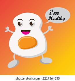 Illustration vector graphic of a whit healthy egg