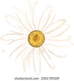 Ilustración Vector gráfico de pétalos de margarita blanca. Bueno para el diseño decorativo.