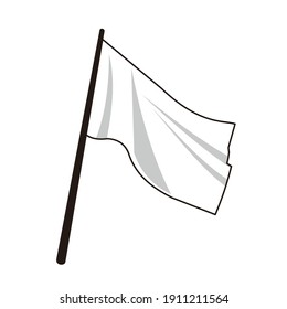 illustration vector graphic of white flag