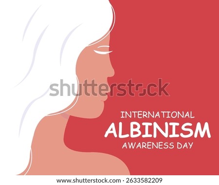 illustration vector graphic of white-haired young woman, perfect for international day, international albinism awareness day, celebrate, greeting card, etc.