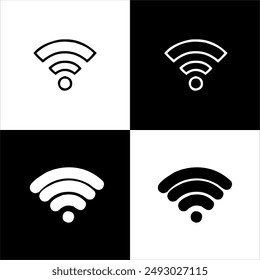 Illustration vector graphic of wifi icon, black and white