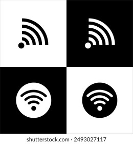 Illustration Vektorgrafik Grafik des WiFi-Icons, Schwarz-Weiß