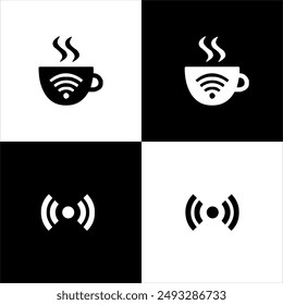 Illustration vector graphic of wifi icon, black and white