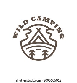 Illustration Vector Graphic of Wild Camping, good for Logo Design