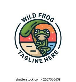 Illustration vector graphic of Wild Frog, good for logo design