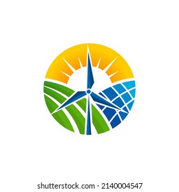 Illustration vector graphic for wind energy