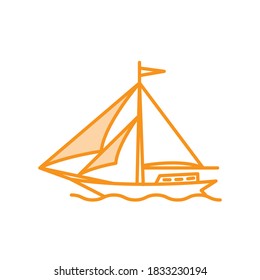 Illustration Vector graphic of wind ship icon template