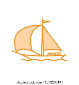 Illustration Vector graphic of wind ship icon template