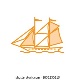 Illustration Vector graphic of wind ship icon template
