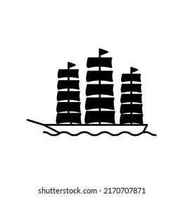Illustration Vector graphic of wind ship icon template