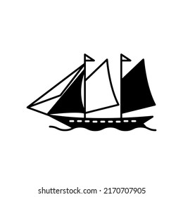 Illustration Vector graphic of wind ship icon template