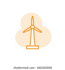 Illustration Vector graphic of Windmill icon template