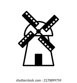 Ilustración Gráfica vectorial de la plantilla de icono de Windmill