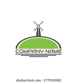 illustration vector graphic of windmill tower in the garden - perfect for industry, farm, technology, estate, village