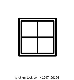 Ilustración Gráfico vectorial del icono de ventana