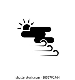 Ilustración Gráfica vectorial del icono del viento