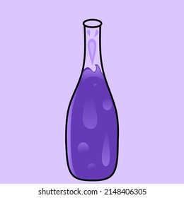 illustration vector graphic for wine bottle