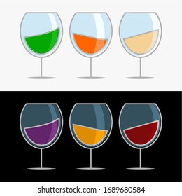 illustration vector graphic of wine icon set