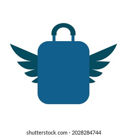 Illustration Vector Graphic of Wing Suitcase Logo. Perfect to use for Technology Company