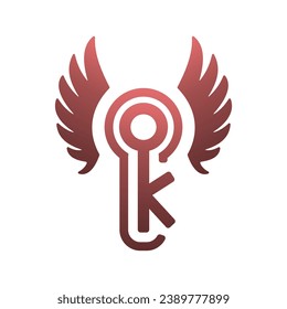 Illustration vector graphic of Winged Key Logo