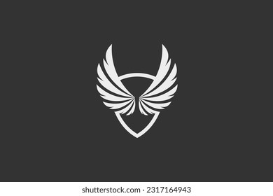 Illustration vector graphic of wings emblem. Good for logo