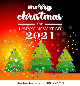 illustration vector graphic of winter and merry christmas