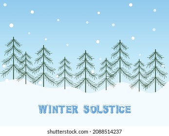 Illustration vector graphic of winter solstice