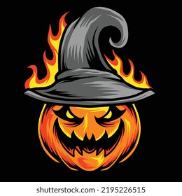 Illustration vector graphic of witch halloween
