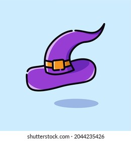 Illustration vector graphic of the witch hat. Perfect for Halloween, Halloween day, etc.