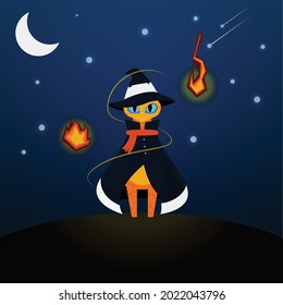 Illustration vector graphic of witch lizard, suitable for mascot, background, etc. 