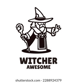 Illustration, Vektorgrafik von Witcher, gut für Logo-Design
