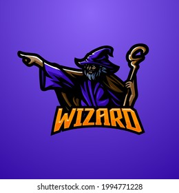 illustration vector graphic of Wizard mascot logo perfect for sport and e-sport team