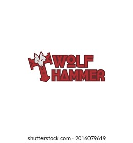 Illustration vector graphic of wolf hammer 