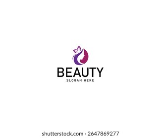 Illustration vector graphic of woman with beautiful modern hair style logo design template