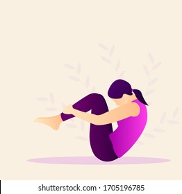 Illustration vector graphic of woman pilates.  