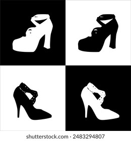 Illustration vector graphic of woman shoes icon