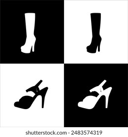 Illustration vector graphic of woman shoes icon