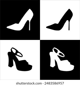 Illustration vector graphic of woman shoes icon