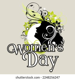 illustration vector graphic of women day logo concept good for element graphic like banner,social media post,youtube opening,tshirt etc