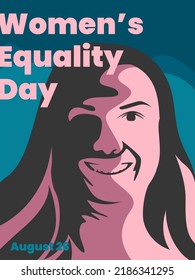 Illustration vector graphic of women's equality day. Good for women theme poster or background