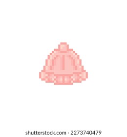 Illustration vector graphic of wool hat in pixel art style