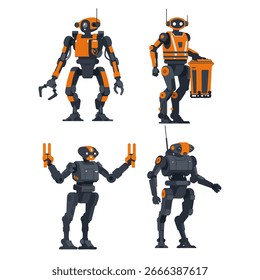 Ilustración Vector Gráfico de robots de Mecha de trabajador
