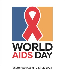 Ilustração vetorial do Dia Mundial da Aids. A ilustração é adequada para banners, folhetos, adesivos, cartão, etc.