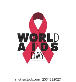 Ilustração vetorial do Dia Mundial da Aids. A ilustração é adequada para banners, folhetos, adesivos, cartão, etc.