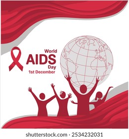 Illustration vector graphic of World AIDS Day. The illustration is Suitable for banners, flyers, stickers, Card, etc.