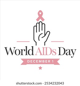 Illustration vector graphic of World AIDS Day. The illustration is Suitable for banners, flyers, stickers, Card, etc.